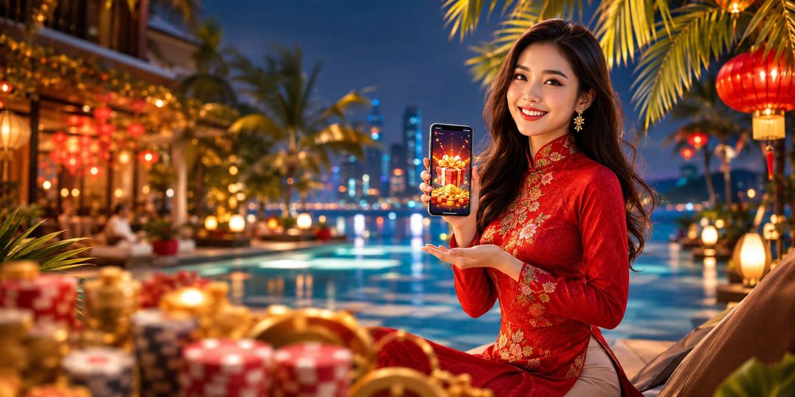 Đăng ký nhận thưởng tại Mũi Né với trang phục truyền thống