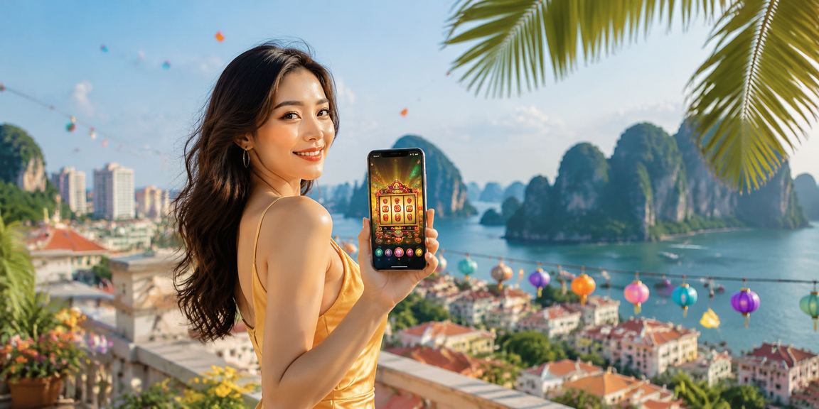Người dùng đăng nhập casino trên điện thoại di động tại lễ hội Ninh Bình